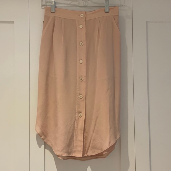 Madewell Silk Island Button Front Skirt - Picture 1 of 3